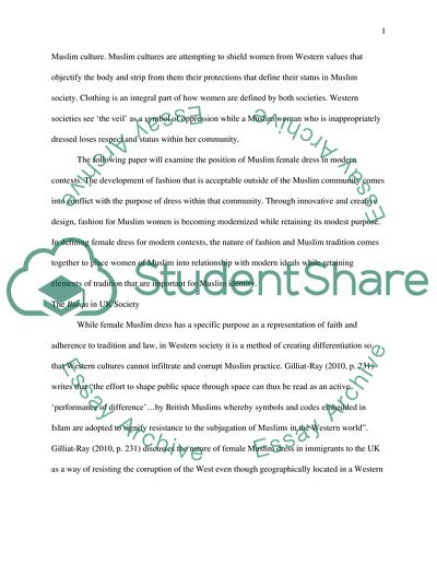 Fashion and Muslim Traditional Dress