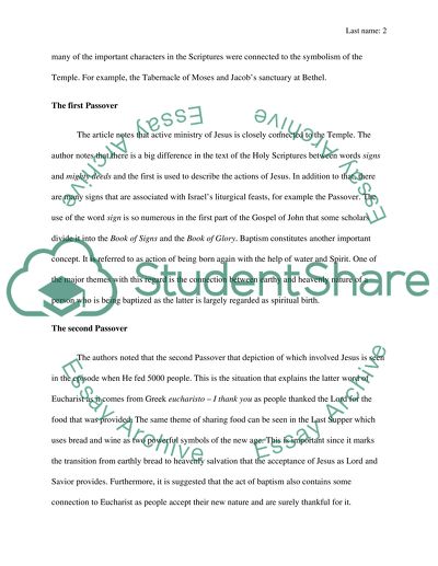 The Significance of the Temple, Sign, and Sacrament