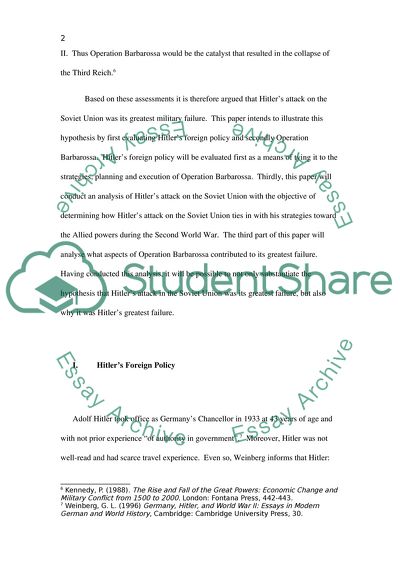 Was Hitlers Decision to Attack the Soviet Union His Greatest Military Failure