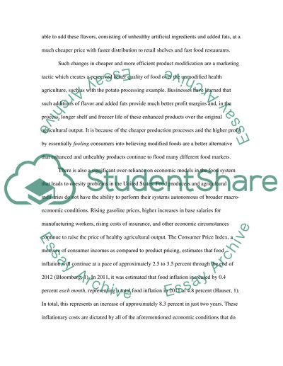 Obesity and the United States Food System
