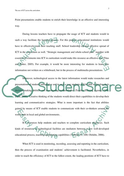 The use of ICT across the curriculum and evaluate the benefits and disadvantages of its use