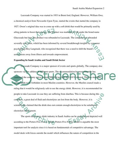 Lucozade Company International Expansion