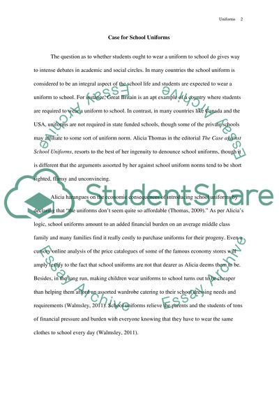 Case for School Uniforms