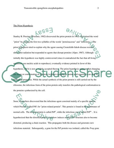 Transmissible Spongiform Encephalopathies