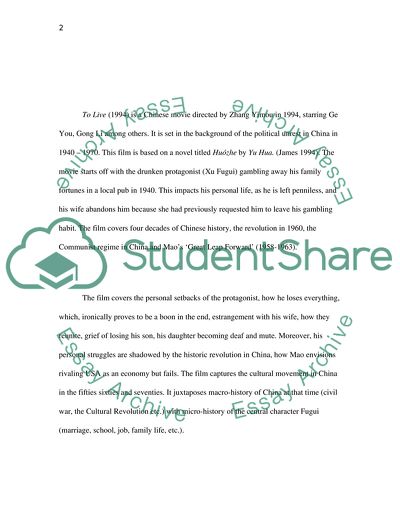 Macro-history and Micro-history in To Live