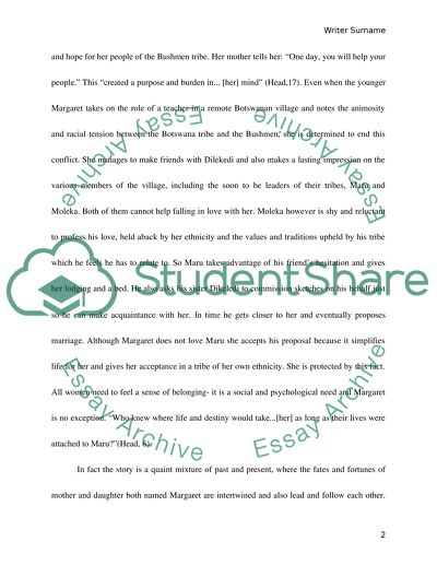 Characters, Deed and Destiny