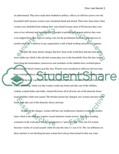 The Role of Women in the Society