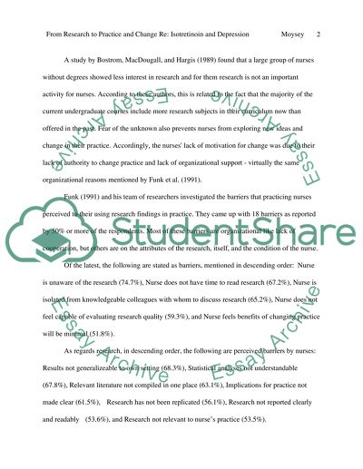 Applying research to practice and introducing change