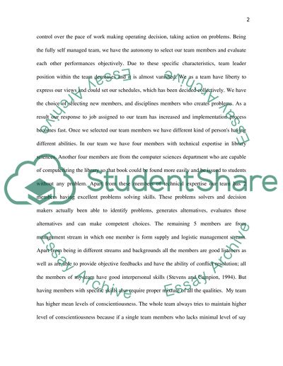 The Knowledge, Skill And The Ability Requirements For Teamwork