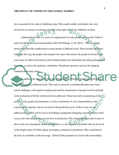 The Impact of Coffee on the Global Marke