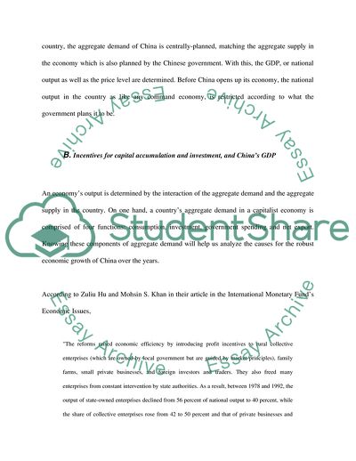 Chinas GDP Growth and Development