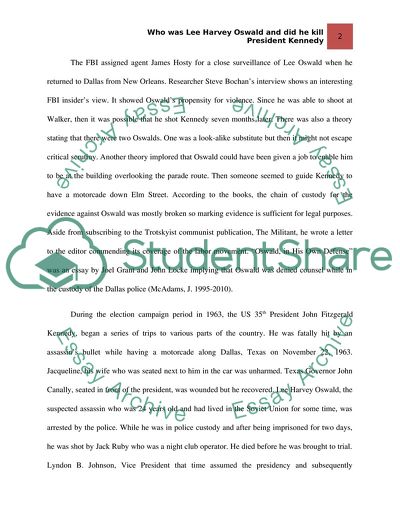 Lee Harvey Oswald: a Lone Assassin or the Perfect Victim of a Conspiracy