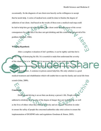 An Act of Driving a Vehicle under the Influence of Alcohol