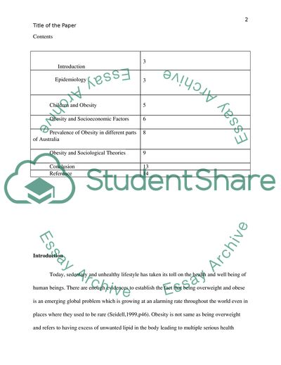 Epidemic Rise of Obesity throughout the World