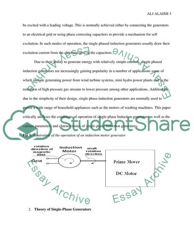 Parameters and Characteristics of Single-phase Induction Generator