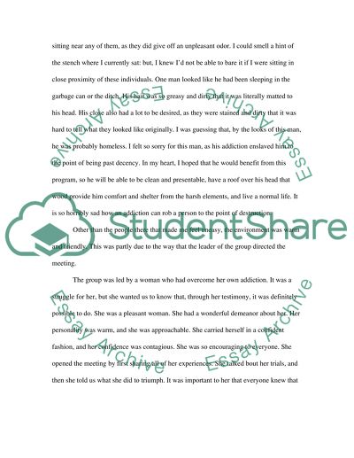 Reaction to the AA meeting