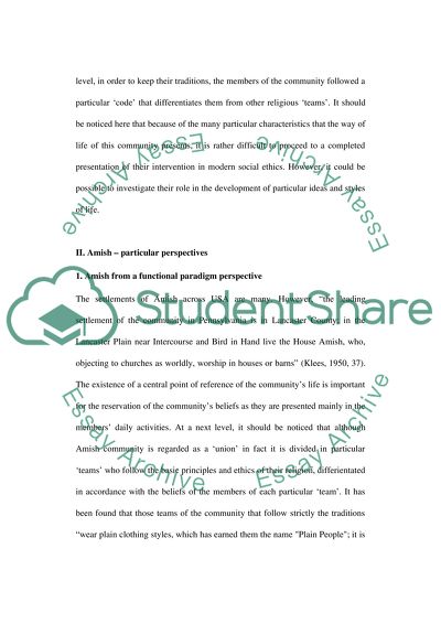 Old Order Amish in the United States