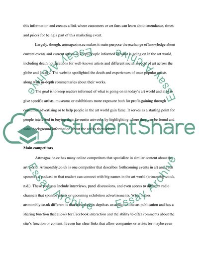 Research on the company artmagazine.cc