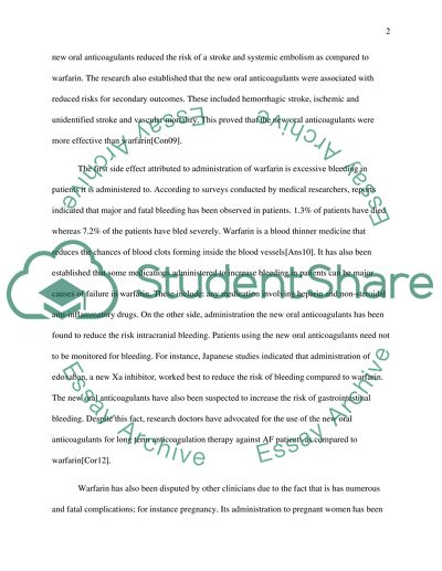 How Efficient Are The Oral Anticoagulants Over Warfarin