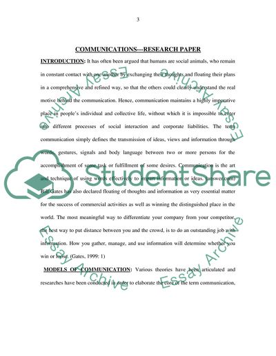 Models and Principles of Communication