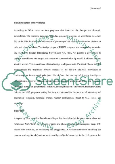 The Issue of Fighting Terrorism Using NSA Programs