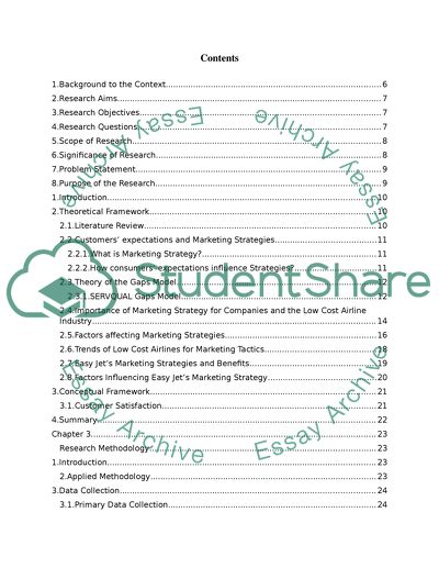 Relationship between Customers Expectations and Marketing Strategy at Low-Cost Airline Company