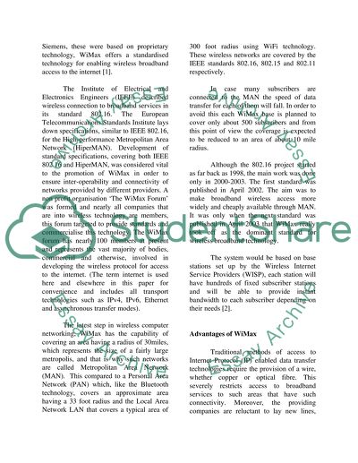 WiMax - Technology for Tomorrow