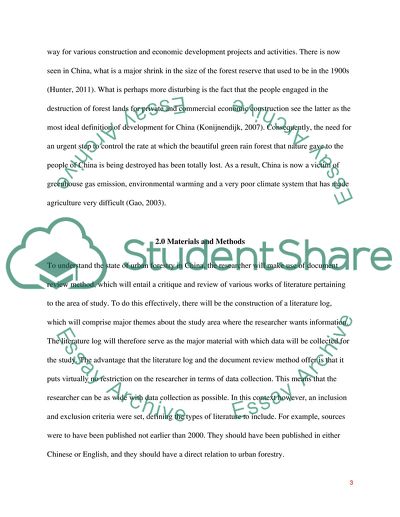 Urban forestry status of China