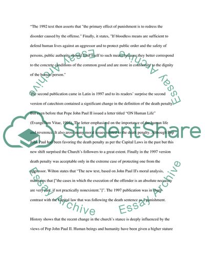 A History of the Catholic Church on the Death Penalty