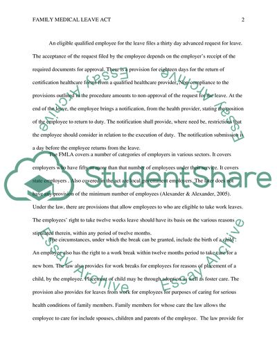 Family Medical Leave Act