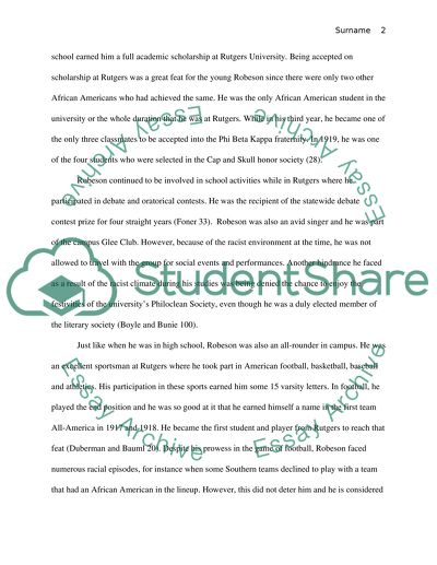 Do you know who Paul Robeson is