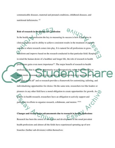 The Health Care Profession