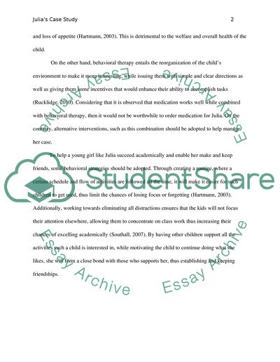 Attention-Deficit Hyperactivity Disorder Following Example Julias
