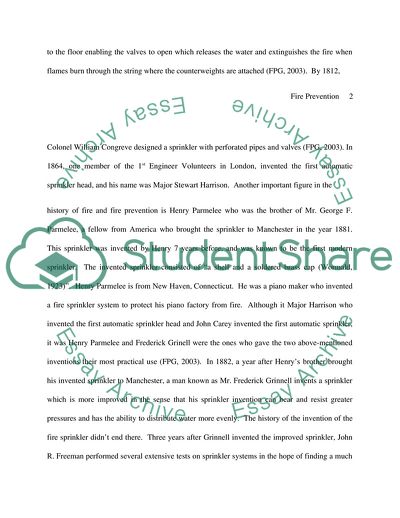 The History of the Fire Sprinkler System