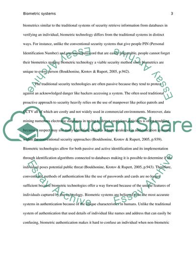 The Application of Biometric Technology and the Convenience