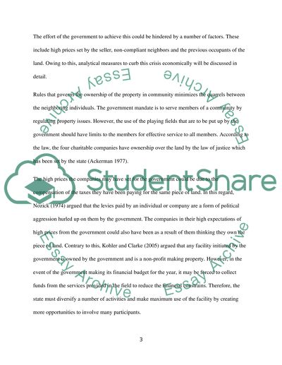 Law of Property and the Governments Acquisition of the Land