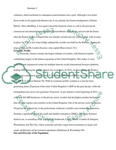 London, New York and Tokyo as Global Cities
