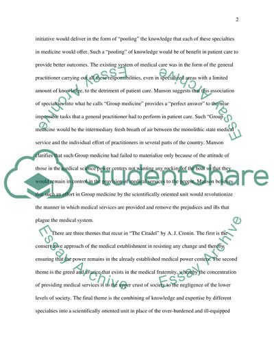 The Citadel by A J Cronin