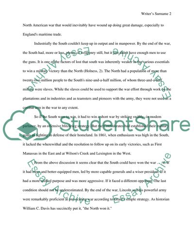 Why didnt the South win the Civil War