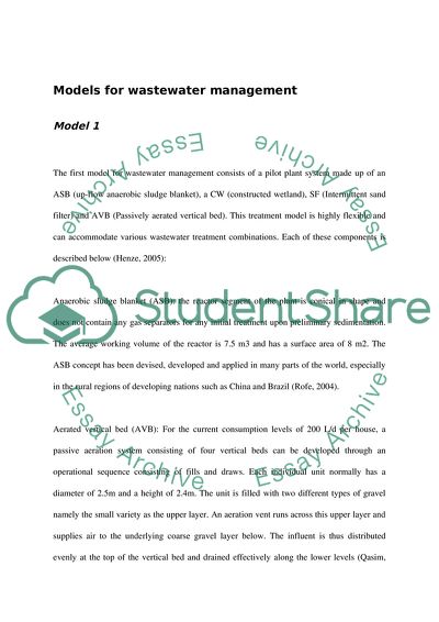 Wastewater Management System for a Remote Community