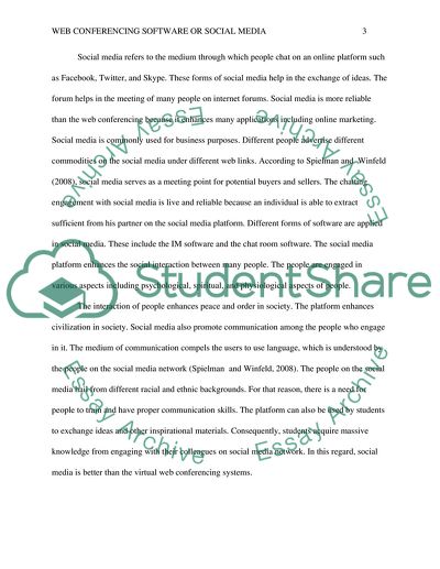 Conferencing Software or Social Media