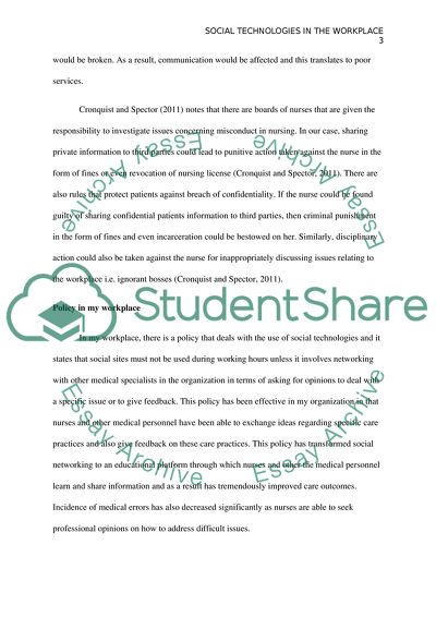 Social Technologies in the Workplace