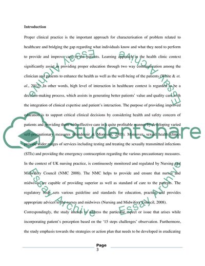 Reflection on Clinical Observation in a Sexual Health Clinic