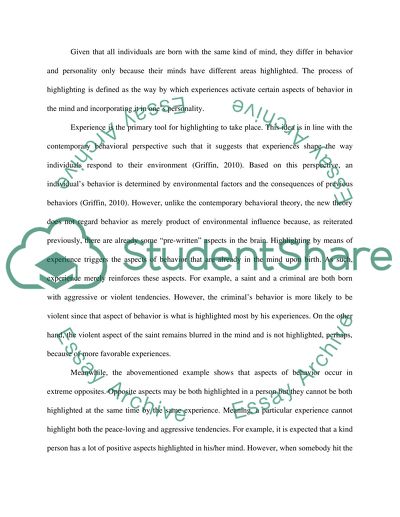 Personal Theory of Psychology (Human Nature)