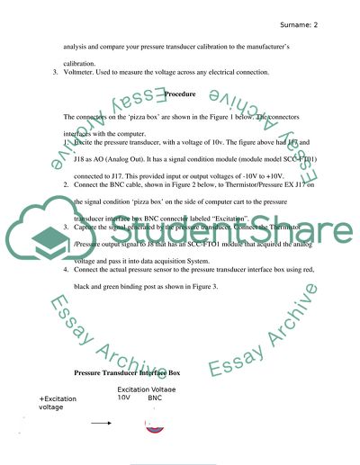 The Use of a Pressure Transducer