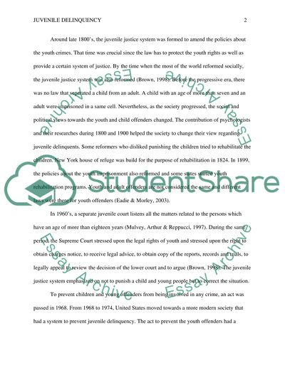 Juvenile Delinquency