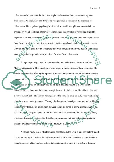Analysis and Review of the Diesel-Roediger-McDermott Paradigm