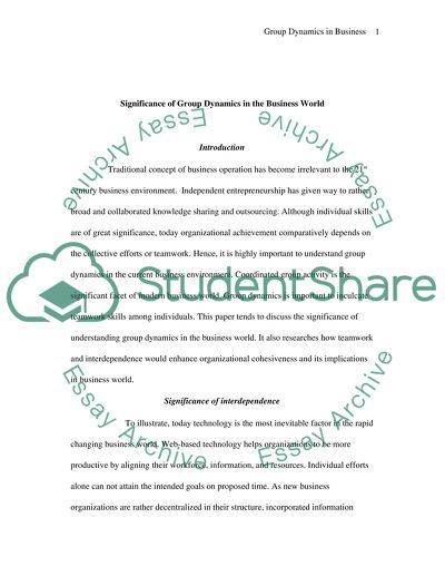 The Significance of Understanding Group Dynamics in the Business World