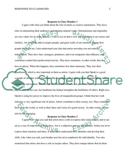 Response to class members