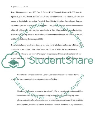 Comparing war crimes and crimes against humanity